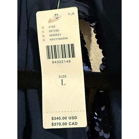 Sabina Musayev Halter Blue Sequin Arena Mini Dress Large L NWT - Picture 11 of 11